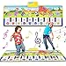 Faburo 100 x 36 cm Tappeto Musicale para Bambini, Musicale Bambini Piano Mat Tastiera Danza Stuoia Strumento Musicale Giocattoli Educativi Verde (Senza Batteria)