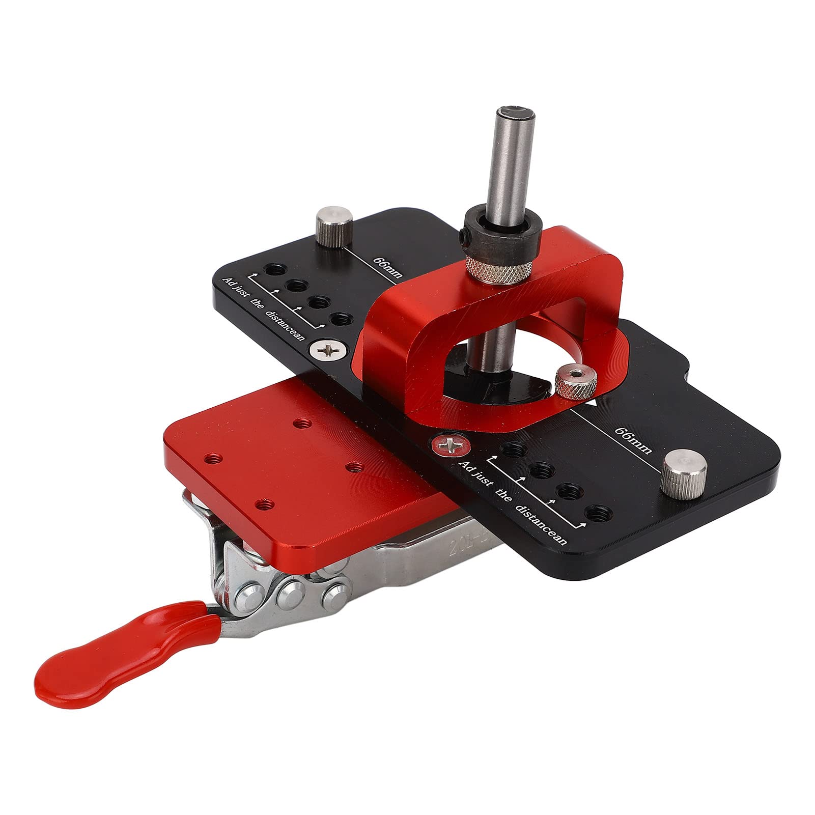Aluminum Alloy Cabinet Door Hinge Jig, 35mm Drilling Guide Kit with Quick Clamp, Hole Puncher for Wood Furniture - Image 2