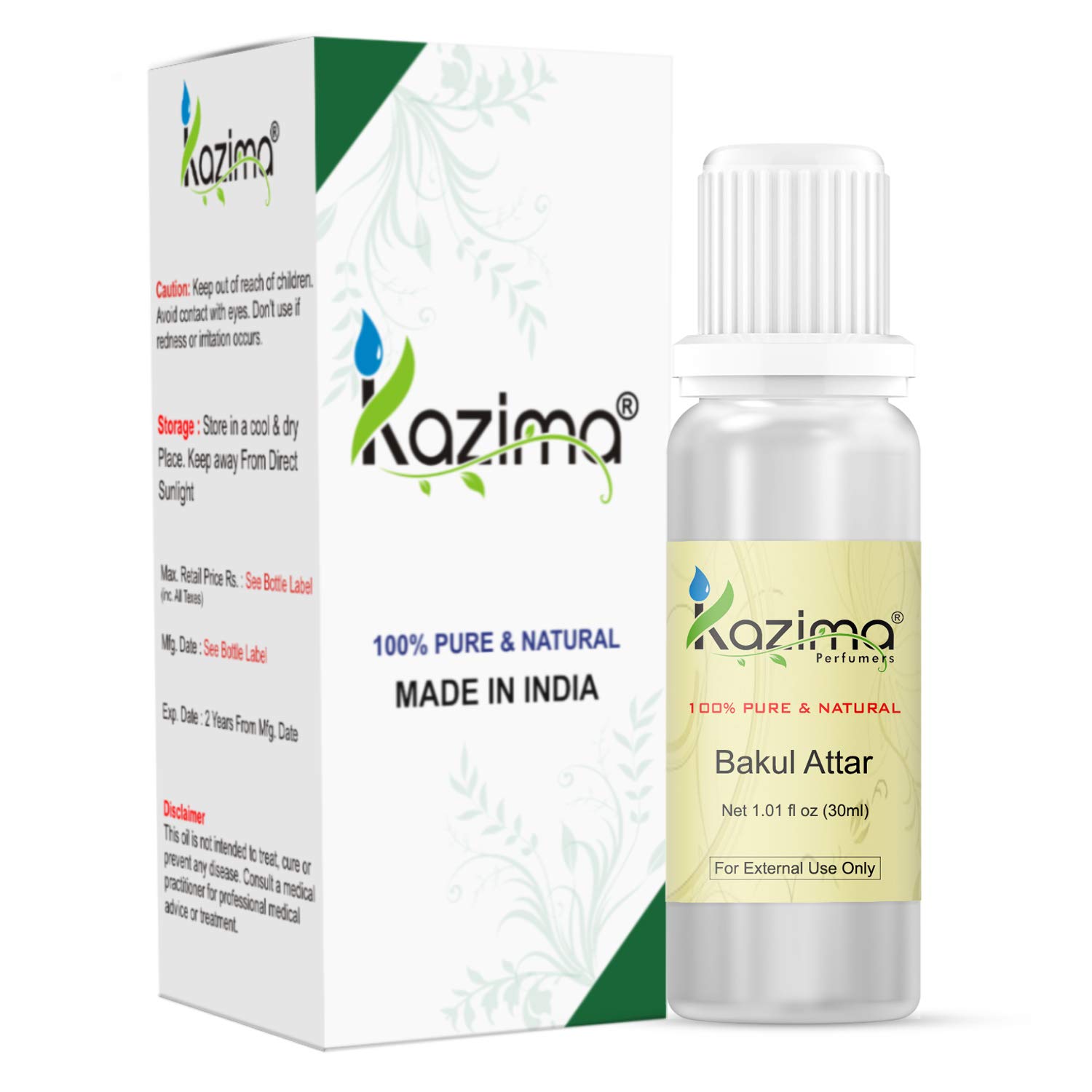 KAZIMA Bakul Attar Perfume - Pure Natural Undiluted (Non-Alcoholic) (30ml)-image-30