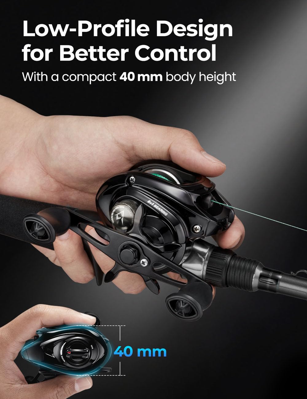 a great baitcaster reel under $40 piscifun torrent baitcaster reel Ultra-Light Baitcasting Reel, 5.5 oz Compact Low Profile Baitcaster, 7.1:1 Gear Ratio, 40mm Palm Fit, Magnetic Brake Fishing for Creeks, Ponds, Light Lures & Finesse Bass, Left, Black grade carbon fiber drag washers and our new 4.33 inch extended aluminum crank handle Piscifun Torrent baitcaster reel review