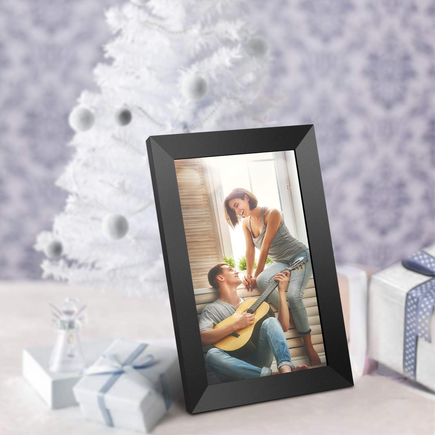 Anyuse Digital Picture Frame 10 inch WiFi 16GB Photo Frame with IPS HD Touch Screen, Share Photos or Videos via APP, Auto-Rotate, Wall Mountable, Portrait and Landscape : Electronics