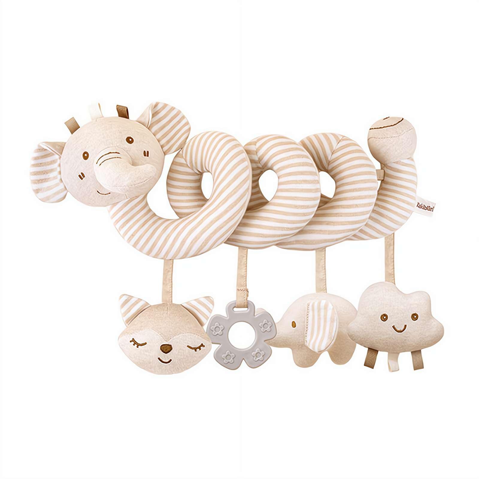 Baby Spiral Plush Toys,Stroller Toy Stretch & Spiral Toy Car Seat Toys, Stroller Arch Baby Crib Hanging Toy for 0-12 Months