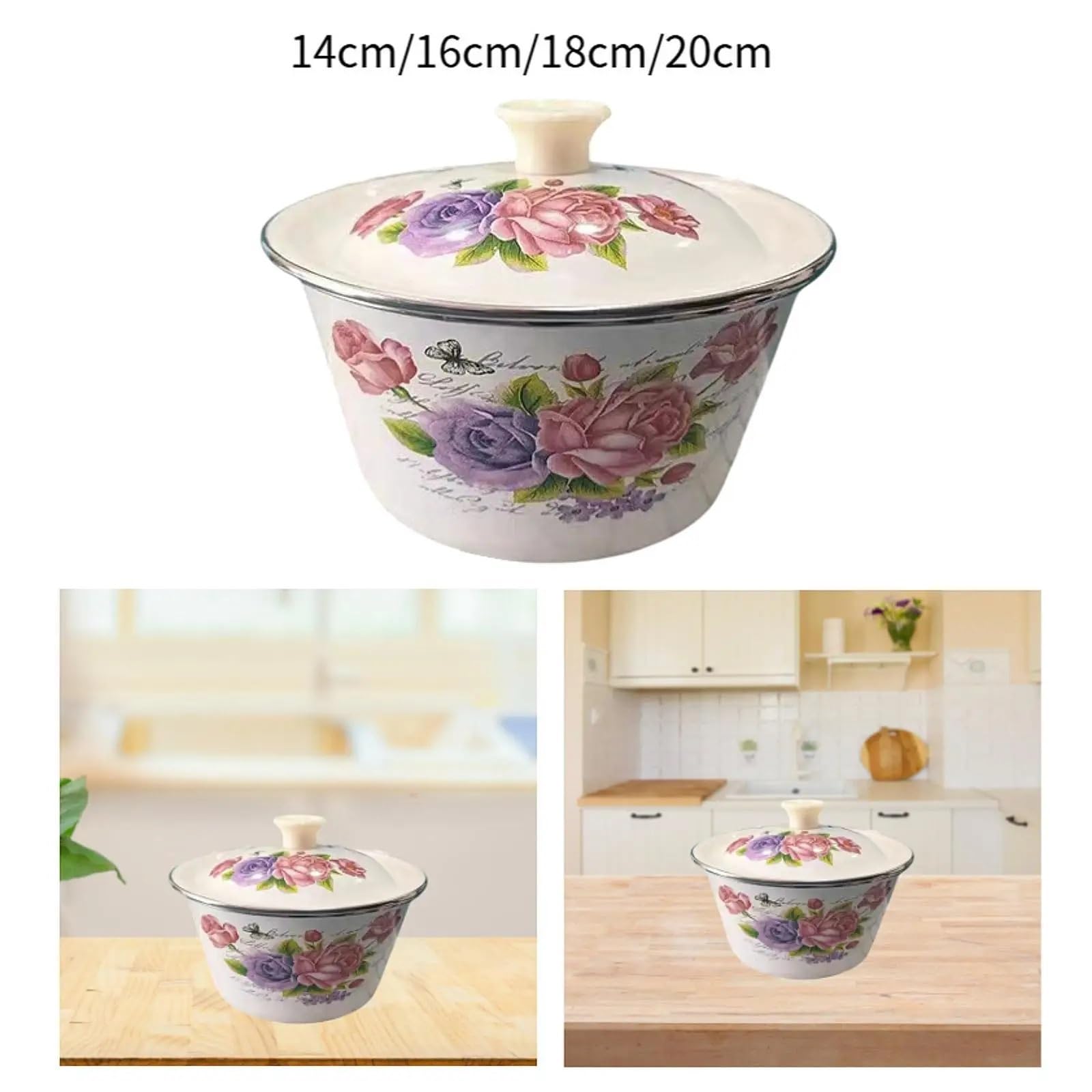 Bol De Esmalte Para Mezclar Cuenco Esmaltado Retro for Ensalada De Frutas