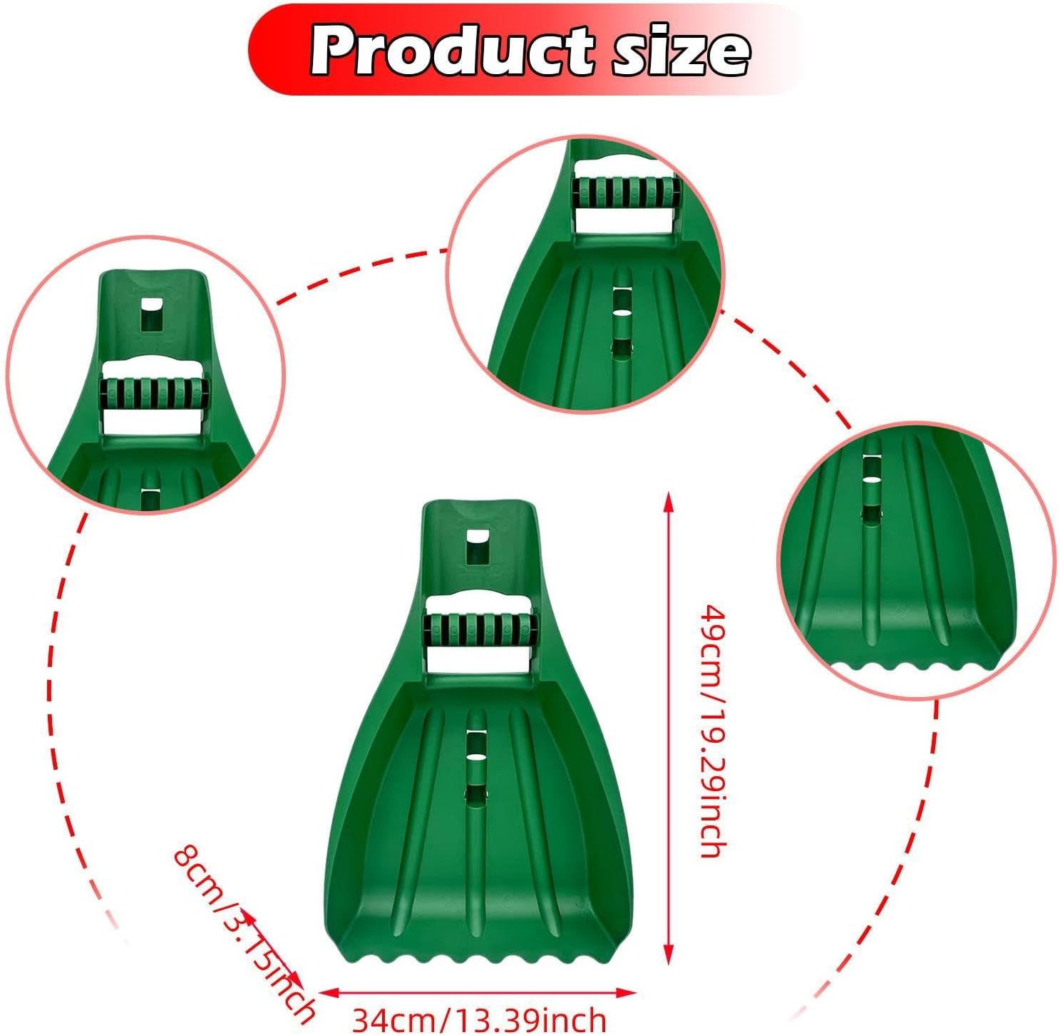 MYCENSE 2X Leaf Grabbers Trash Pick up Debris Ergonomic Twigs Cleaning Tool Leaves Collector for Porch Yard Lawns Home