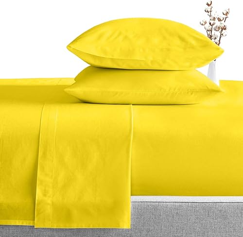 Miniatura 9 de AMAY Juego de sábanas de algodón Giza de 800 hilos, 4 piezas, tamaño Queen para cama, se adapta a colchones de hasta 16 a 18 pulgadas de