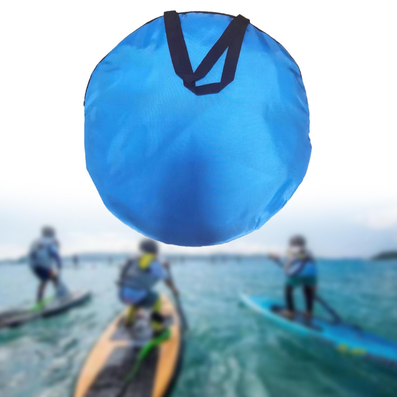 Menolana Wind Sail Kayak Sail Sailboat Yacht Accessory Lightweight Portable Surfboard Easy Setup 108 cm Clear Window Paddle Board Sail, Deep Blue