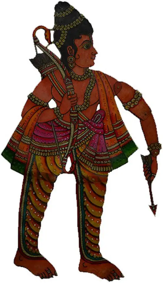 Varmohey Royal Leather Hand Painted Foldable Puppet - Lord Lakshman