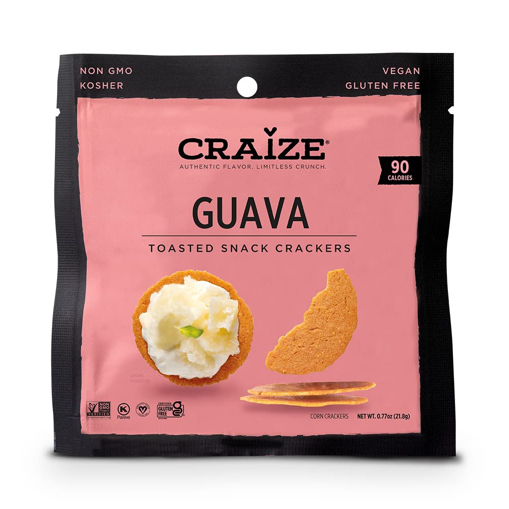 Craize Thin & Crunchy Toasted Corn Crackers Guava