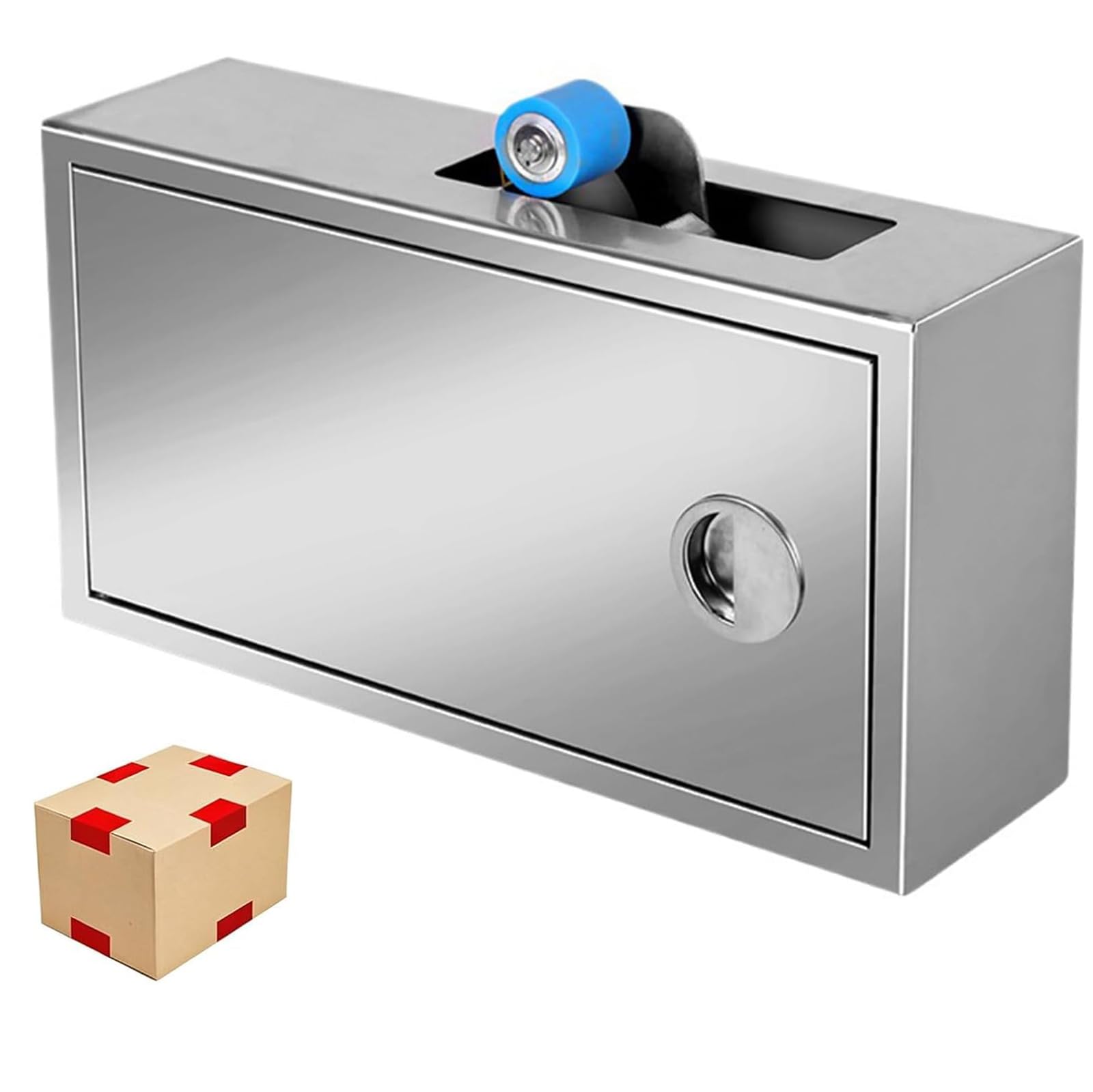 Selladora De Cajas Manual Afbehl , Máquina De Sellado Y Embalaje De Cajas De Cartón Con Cinta De 2,5 Cm De Ancho, Longitud Ajustable, Dispensador De Cinta De Embalaje, Máquina De Sellado De Cajas