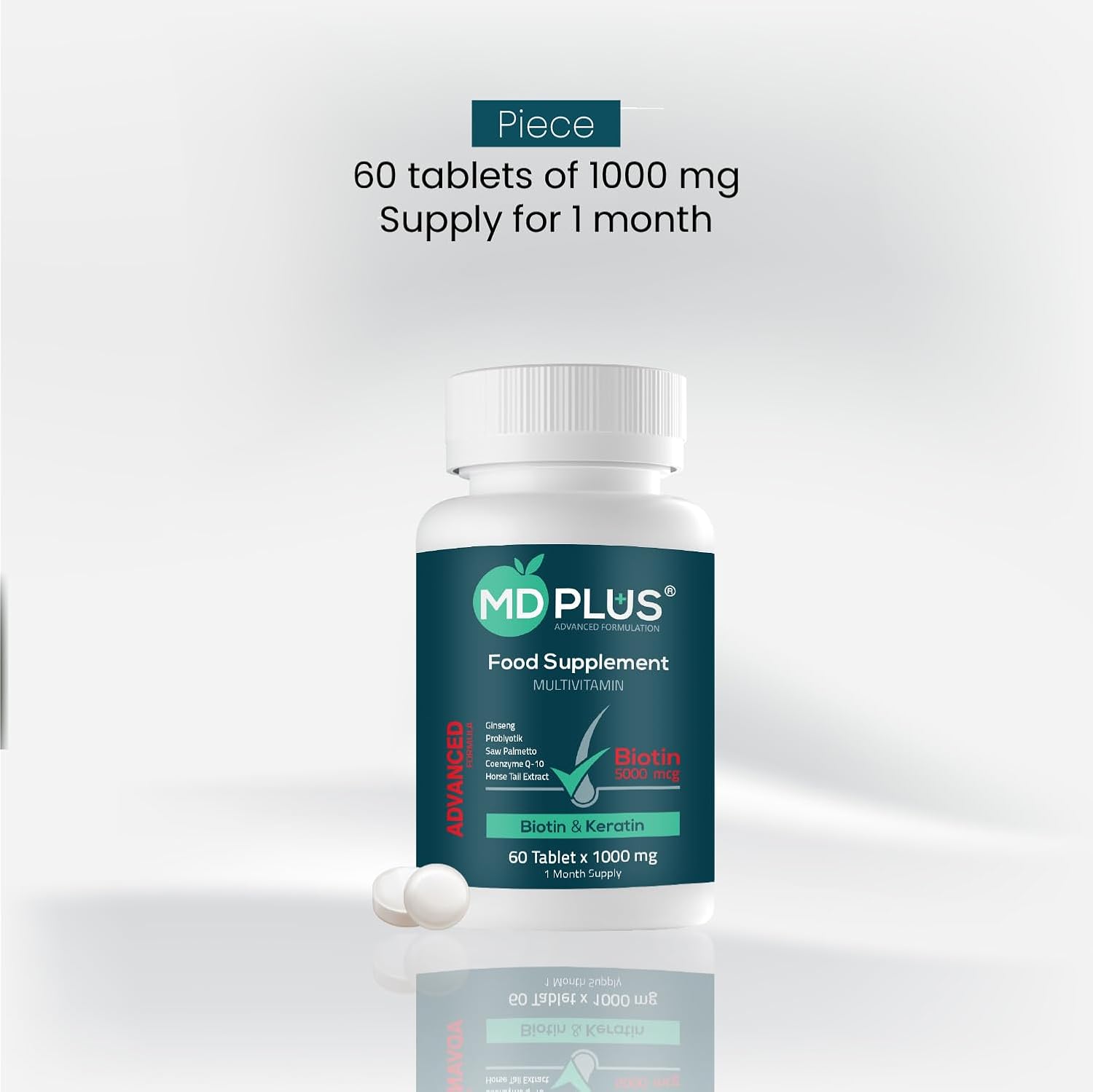 MD Plus Hair Growth Multivitamin Tablets (Biotin, Keratin & Saw Palmetto) - Designed for Hair Loss Treatment - Thickens Hair - Balances Diet to Help Block DHT - Image 7