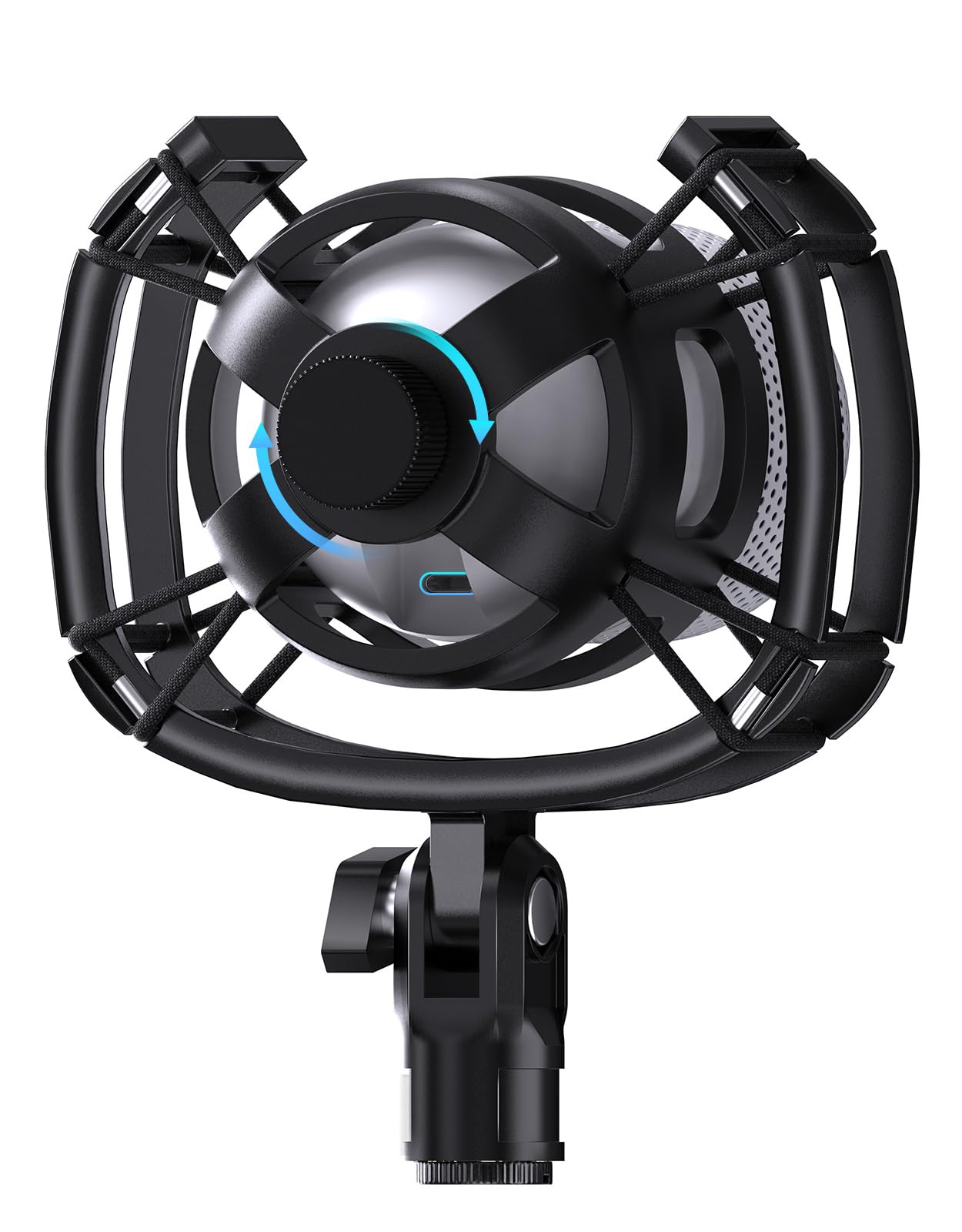 Soporte elástico para micrófono Razer Seiren con suspensión antivibración, soporte de micrófono con adaptador de tornillo compatible con micrófono Razer Seiren V3 Mini USB V2