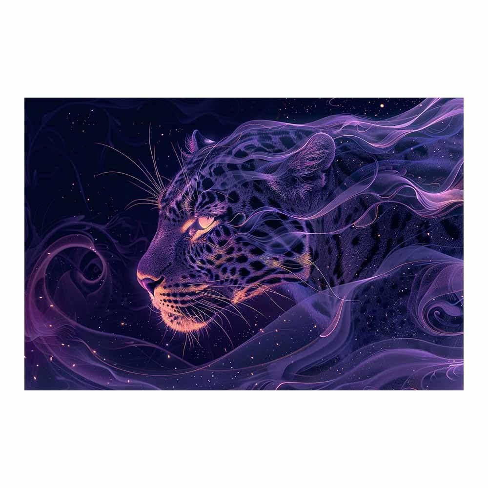 JOSUE Animal Canvas Wall Art For Living Room Abstract Leopard Work House Decoration for Living Room Home Decor Pictures Walls Art(Purple 121)-70x100cm Unframed
