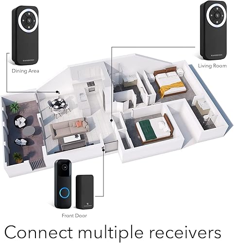 Miniatura 4 de Wasserstein Timbre de timbre  Compatible con el timbre Blink Video Doorbell (paquete de 1, negro)