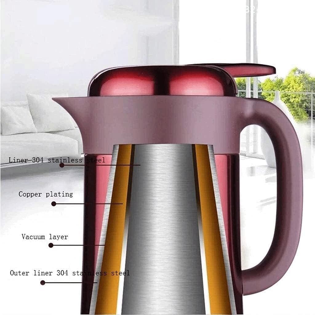HBJWOV Coffee Carafe Keep Water Hot Up to 12 Hours, Stainless Steel Carafes, Walled Large Insulated Vacuum Flask