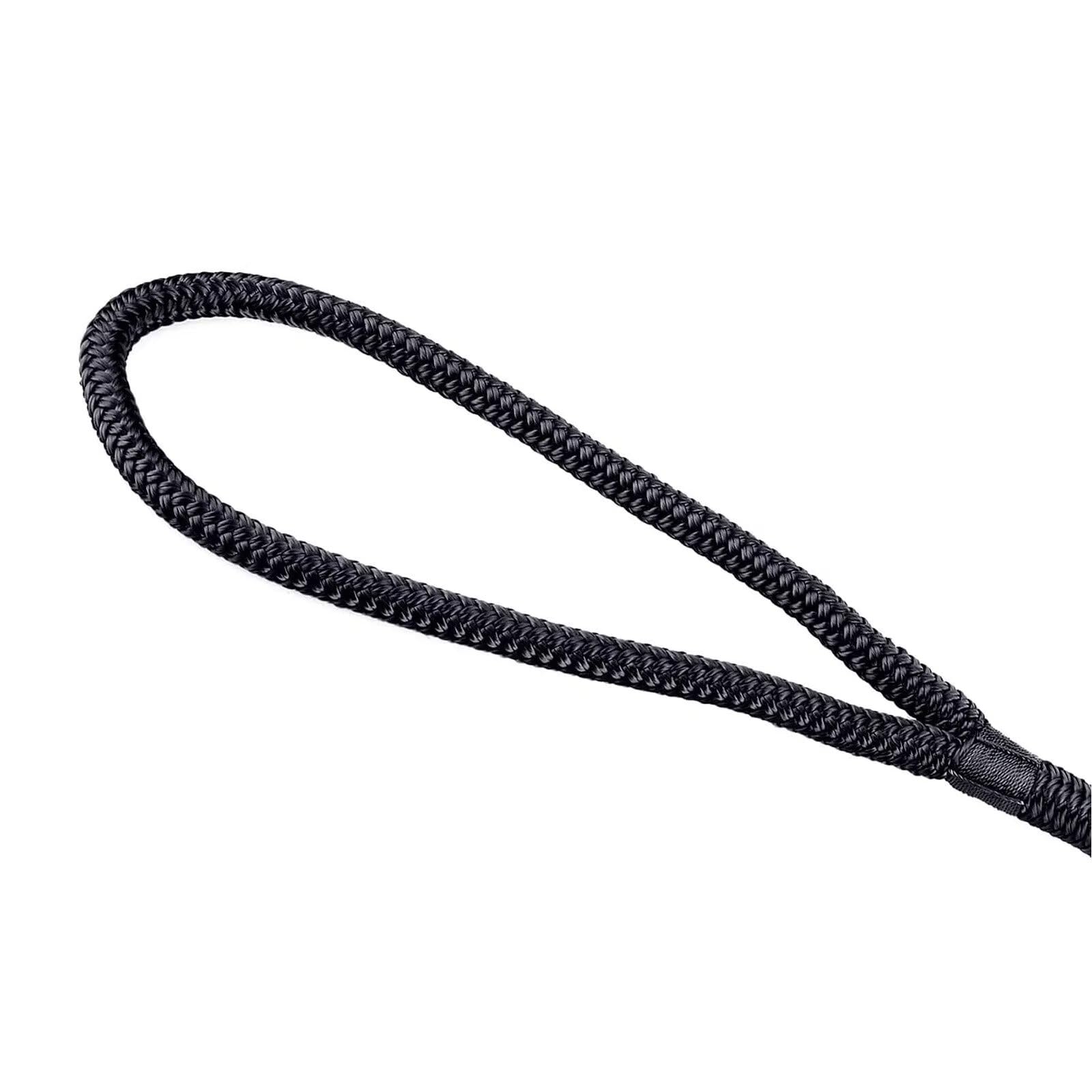 BOOMSTART Lot de 4 cordes d'amarrage pour bateau - 12 mm - Avec œillet en nylon - Double tresse - Diamètre : 12 mm - Longueur : 6,1 m - Œillet : 30,48 cm - Charge de rupture : 2240 kg - Noir