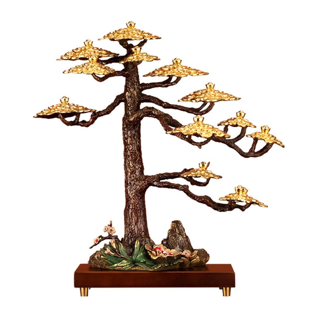 GLETSF Brass Decor Desktop Color Copper Phoenix Decoration Living Room Porch Crafts Office Large Metal Decoration Sculpture Artwork Statues For Home Decor,