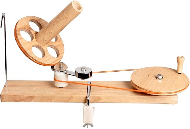 KNITPRO KP35005 KnitPro Winding & Dispensing Accessories Natural Ball Winder, Wood, Multi-Colour, 30 x 35 x 30 cm
