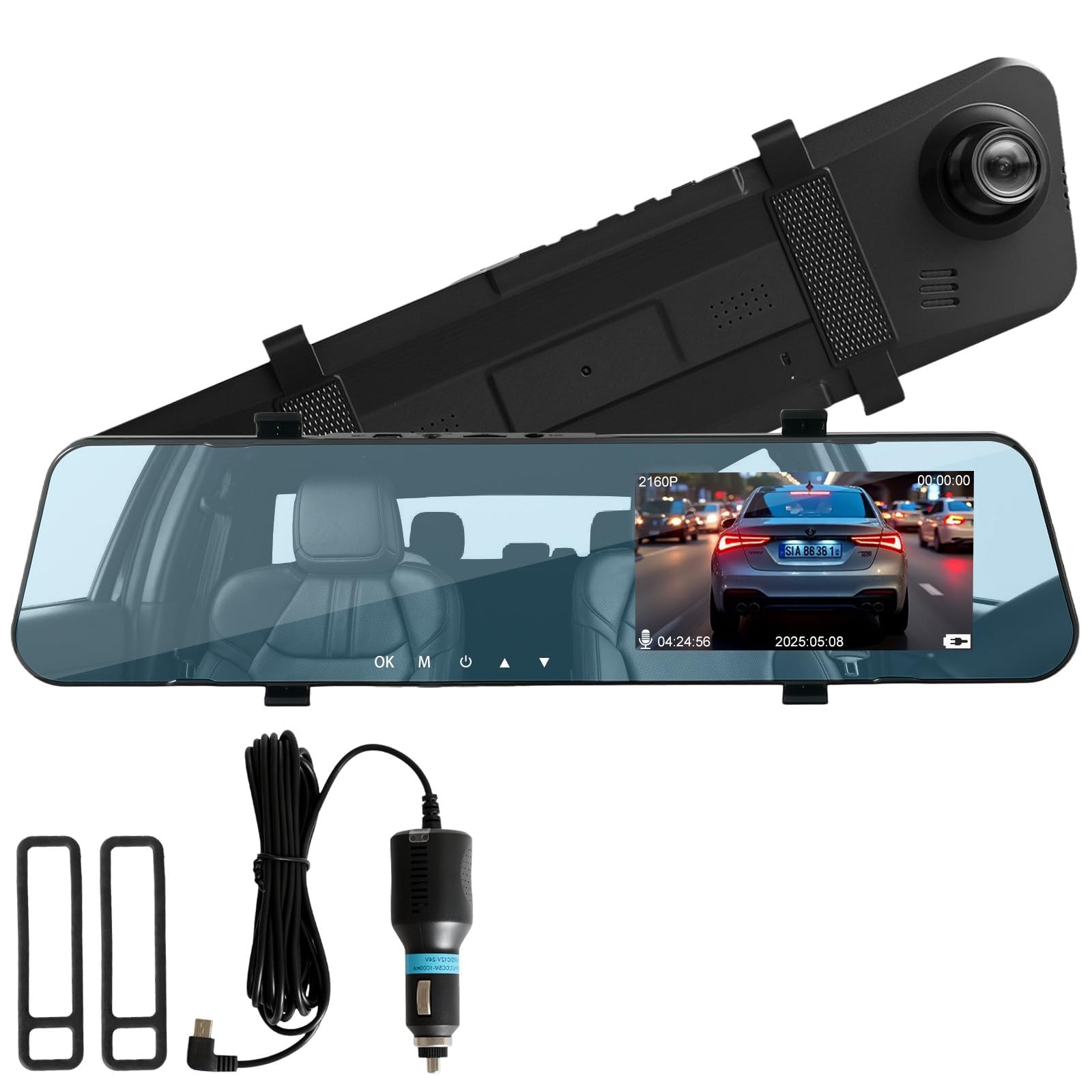 Dash CAM Coche 4K Full HD - Cámara Vigilancia Coche con GPS, Sensor G, Detección de Movimiento, Visión Nocturna Infrarroja, Pantalla LTPS, Bucle Continuo, Tarjeta TF 128GB-1