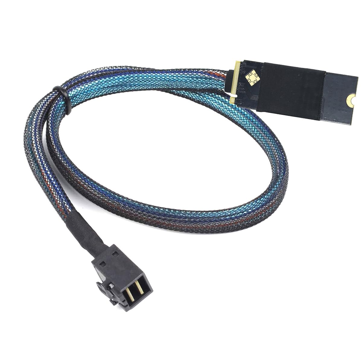 AoQhir M.2 (M-Key) to SAS SFF-8643 HD Cable,High-Speed Plug and Play Server Data Cable Compatible with RAID Controller, U.2 NVMe SSD, Storage Expansion (0.5M/19.68in)