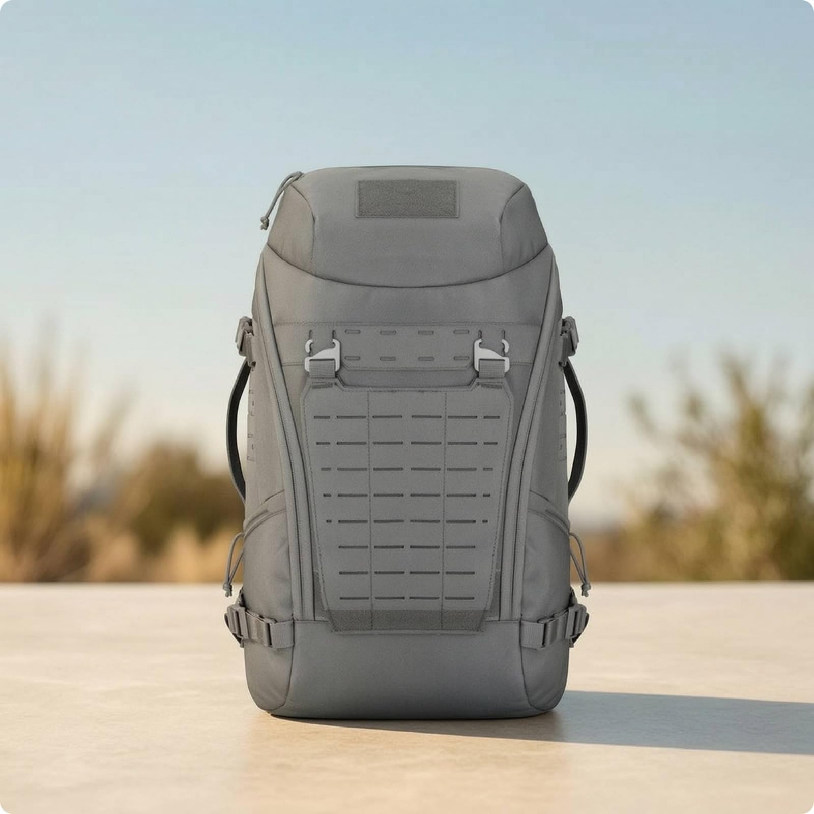 Zaino con Spallacci Imbottiti Ergonomico Zaino da Trekking Confortevole Borsa per Viaggiatori, Campeggio, Array, Grigio