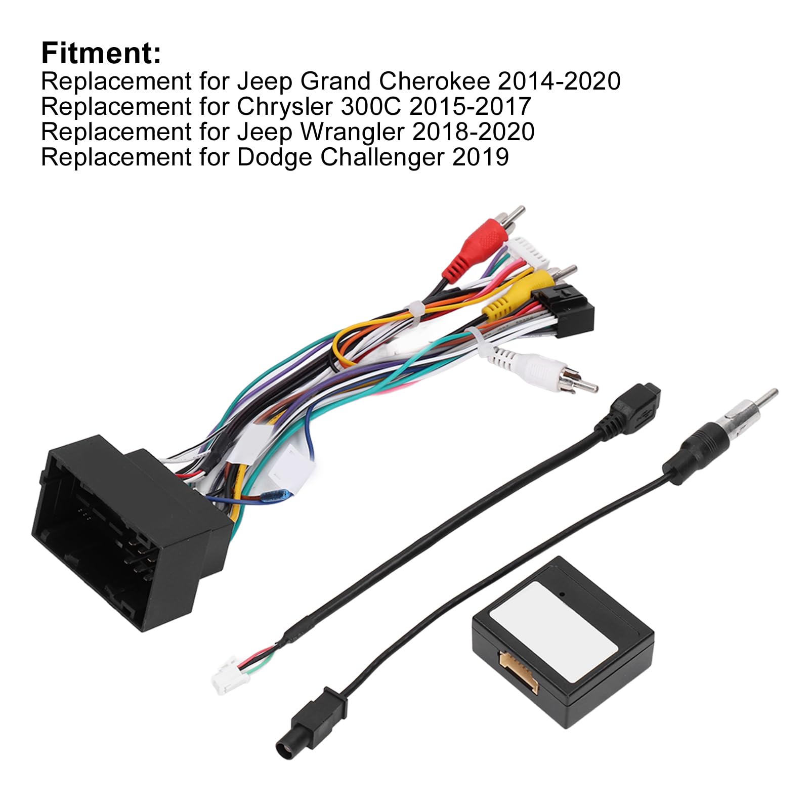 Dioche Adattatore Radio Cavo USB per Cablaggio Autoradio da 16 Pin con Kit Scatola Canbus di Ricambio per 2014‑2020, 2015-2017, 2019