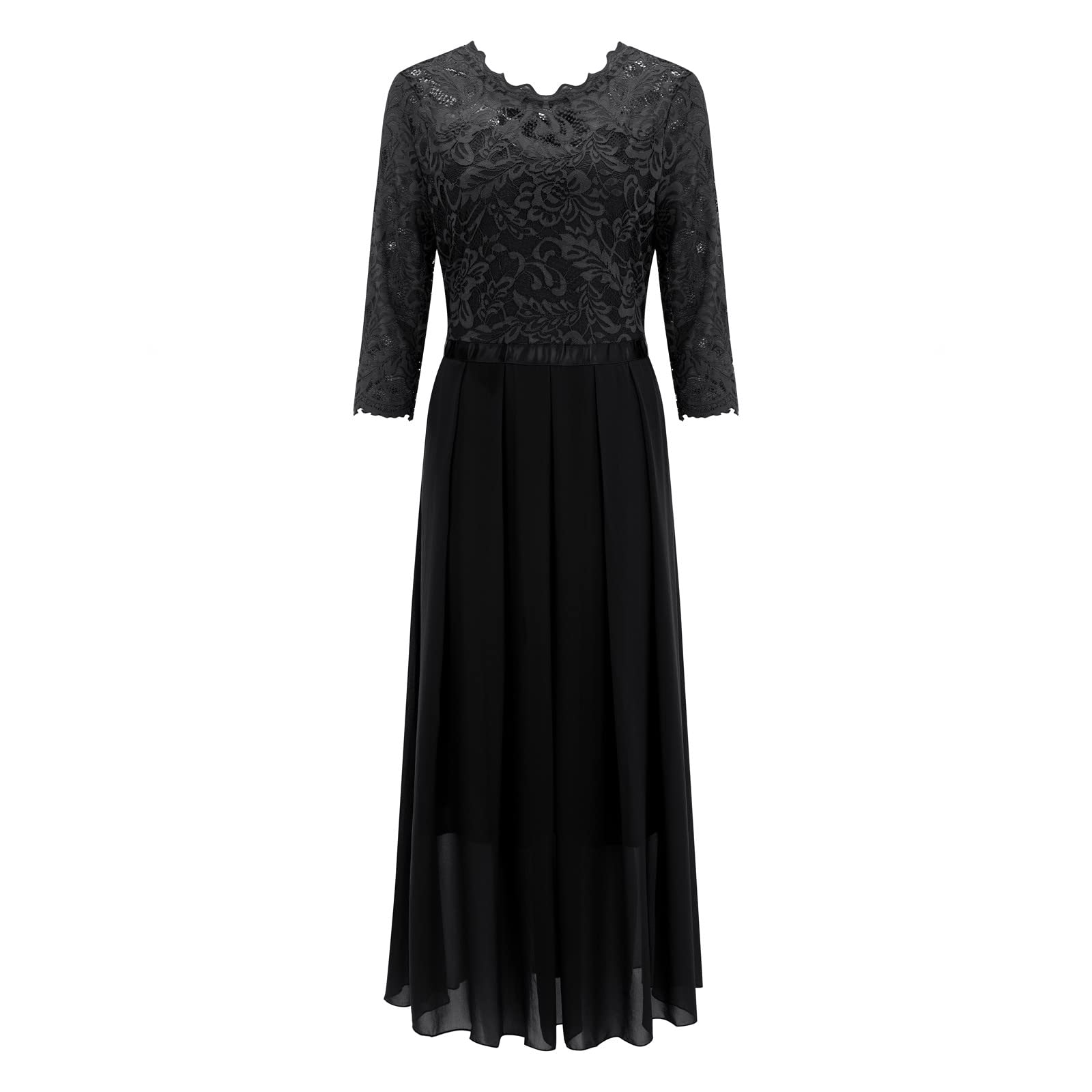 Vestido de noche largo elegante para boda, vestido de noche, vestido de fiesta, gasa, cuello en V, línea A, vestido de fiesta, elegante, A23