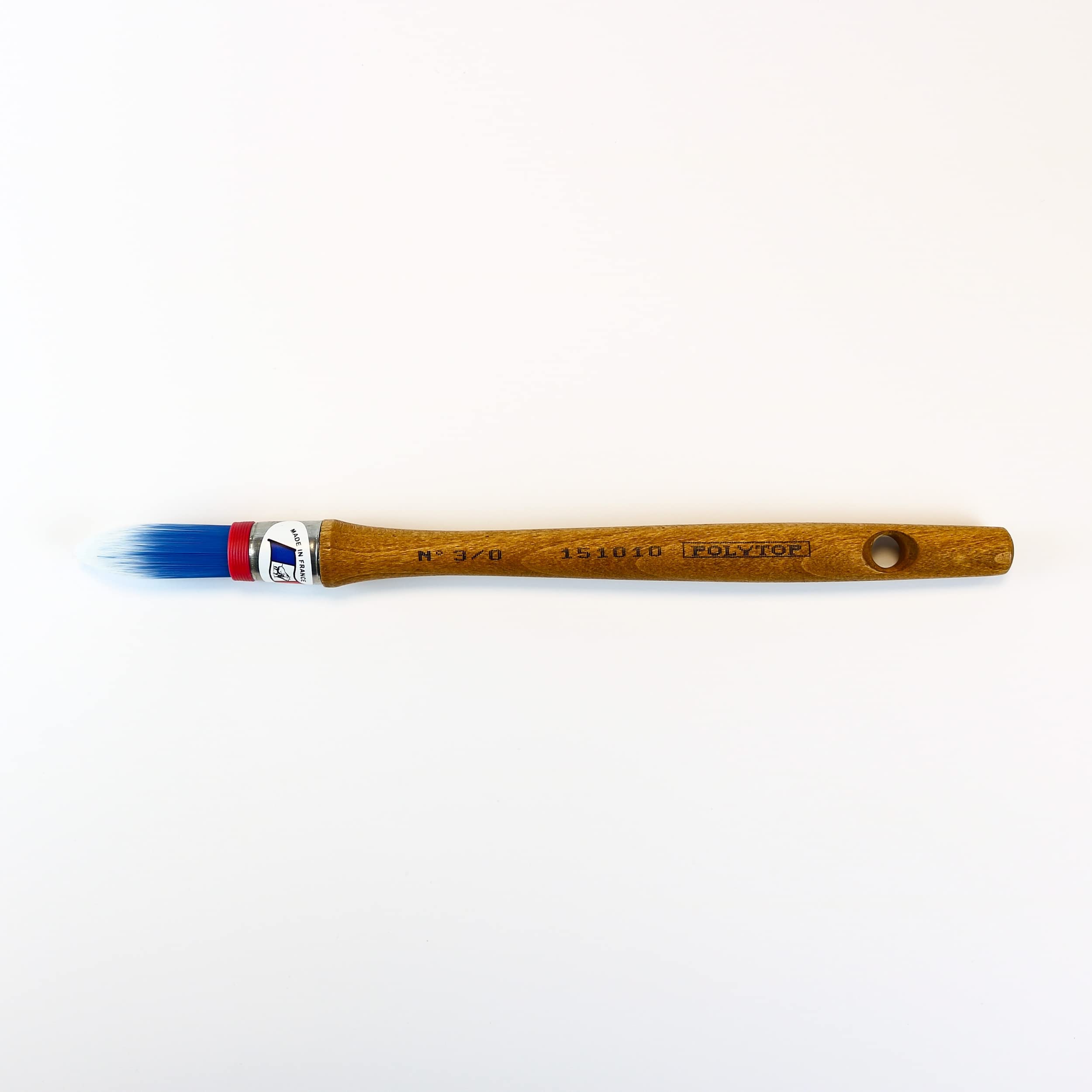 Bleu PolytopBrush No. 3/0 Made in France / Eco-Responsible / Ideal for Paints and Exterior Varnishes / Terrace, Walls, Surfaces, Handmade, Reusable, Professional