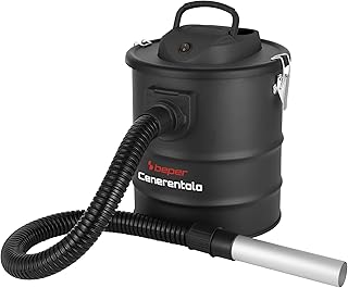 BEPER P202ASP250 Aspirador de Cenizas Profesional 800W, Depósito de 15L, Filtro Hepa, Función de Soplado, Depósito de Aspiración de Cenizas, Aspirador Ideal para Trabajo Diario o Industrial, Negro
