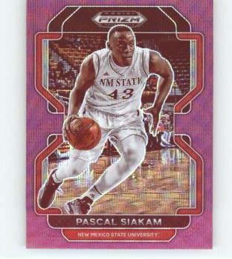 2022-23 Panini Prizm Draft Picks Prizms Purple Wave #78 Pascal Siakam New Mexico State Aggies Basketball Trading Card