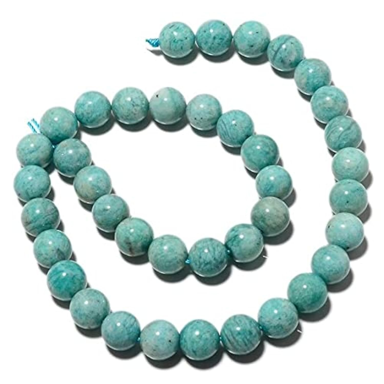 Perles en amazonite naturelle de 13mm pour créer vos bijoux de lithothérapie