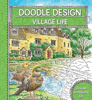 Paperback Village Life: Doodle Design Coloring Book