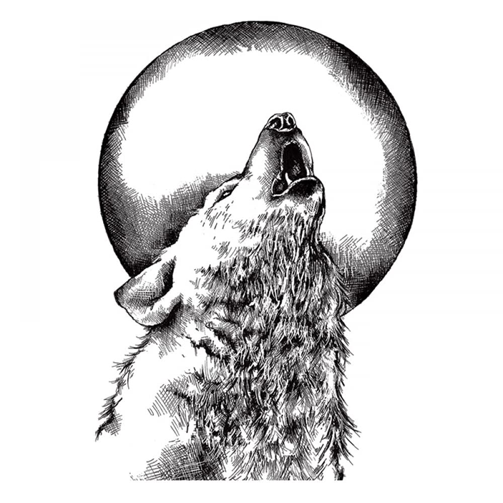 CYFUN DESIGNHowling Wolf Clear Stamp for Card Making Animals Moon Transparent Silicone Stamp for DIY Scrapbooking Paper Crafting Handmade Crafts Stamping Stamp Scrapbook Photo Album Decor