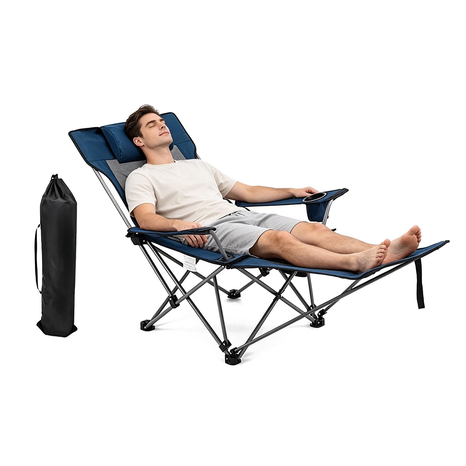 JYHCD Lightweight Folding Outdoor Camping Chair with Cup Holder