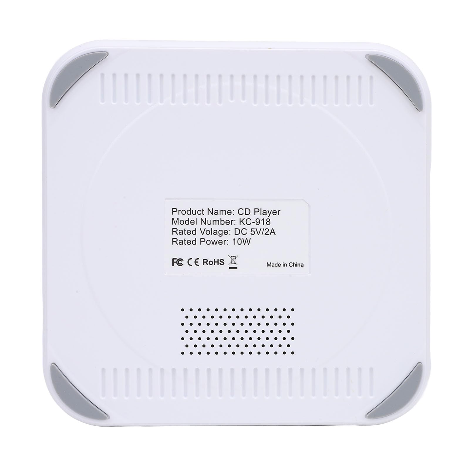 Lettore CD USB Ricaricabile da 2000 MAh con 5.3 per la Riproduzione di CD Multiformato e Jack per Cuffie per Amanti della Musica e Pendolari (Bianco)