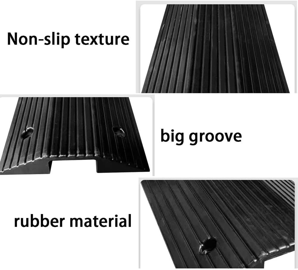 3" 4" Rise Bridge Ramp Heavy Duty Transition Threshold Ramp, Curb Ramp 16" 32" Wide Wheelchair Ramp, Non Slip Entryway Ramp for Doorways/Home Steps/Driveway/Scooter