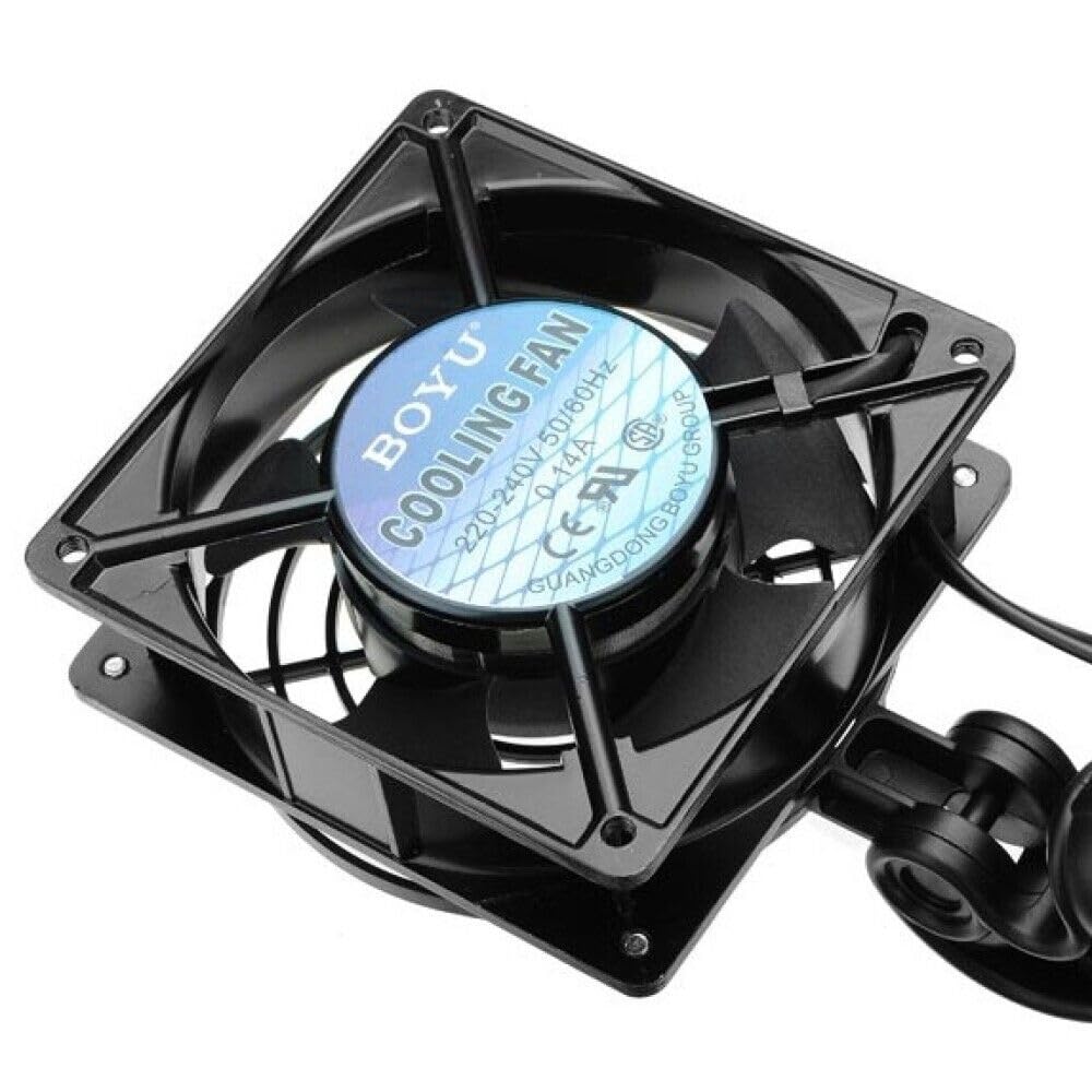 Generico Ventola Raffreddamento per Acquario Ventilatore orientabile 220V 15W 120MM FS120