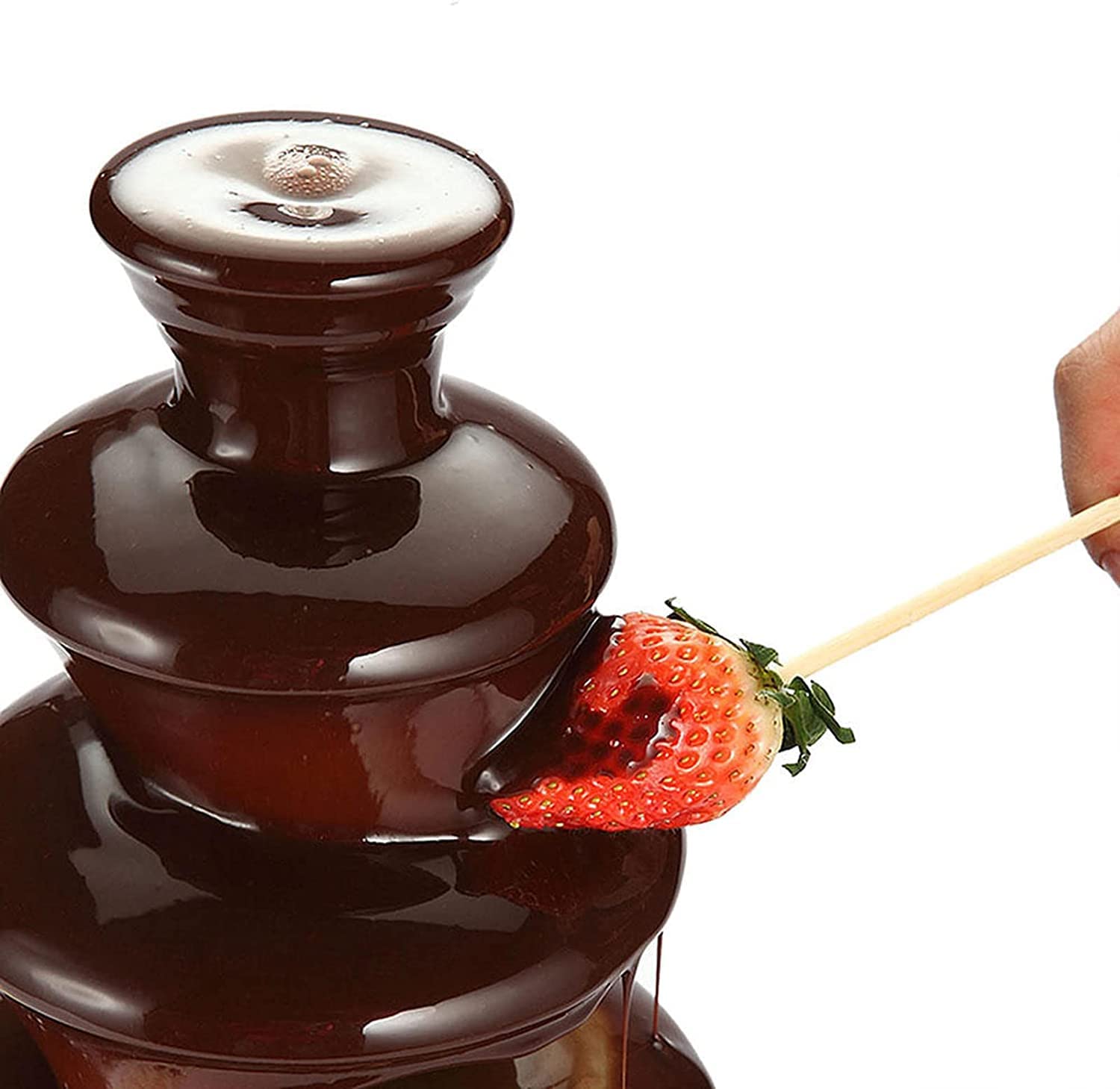 4/5/6/7 Livelli di Grande capacità Cascata di Cioccolato/Melting Pot, Macchina per Fontana di fonduta di Cioccolato Commerciale, per Feste di Compleanno, Feste di Matrimonio al Ristorante (4 Tier)