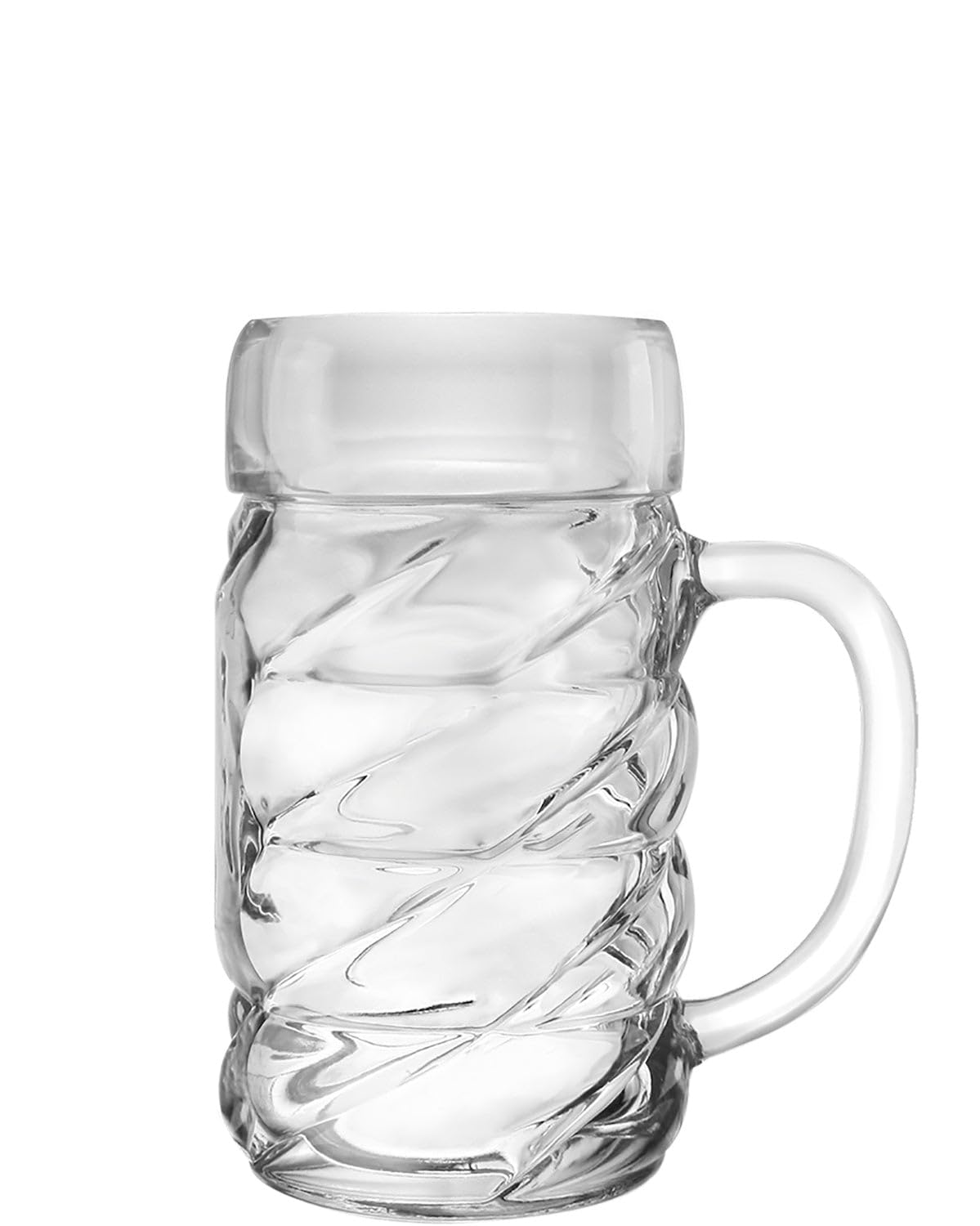 Stölzle Lausitz Bierkrüge 6er-Set - 1 Liter Diamond Glas, Transparent, Spülmaschinengeeignet