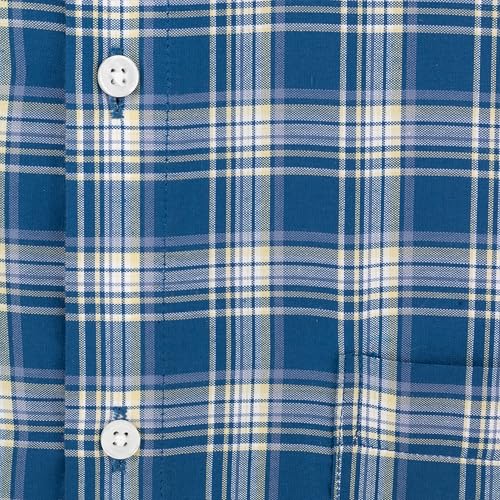 Image of 7-DAYS Men's Premium Checks Formal Shirt - Cotton Rich, Regular Fit, Full Sleeve, with Pocket, Wrinkle Resistant - Stylish Office & Everyday Wear.