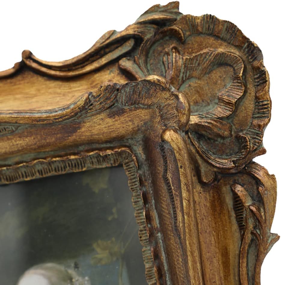 SYLVIA'S SHOP Vintage 8x10 Picture Frame, Antique Ornate Luxury Photo Frame, Table Top Display and Wall Hanging Home Decor, Old Fashioned Gorgeous Photo Gallery Art Deco, Bronze Gold