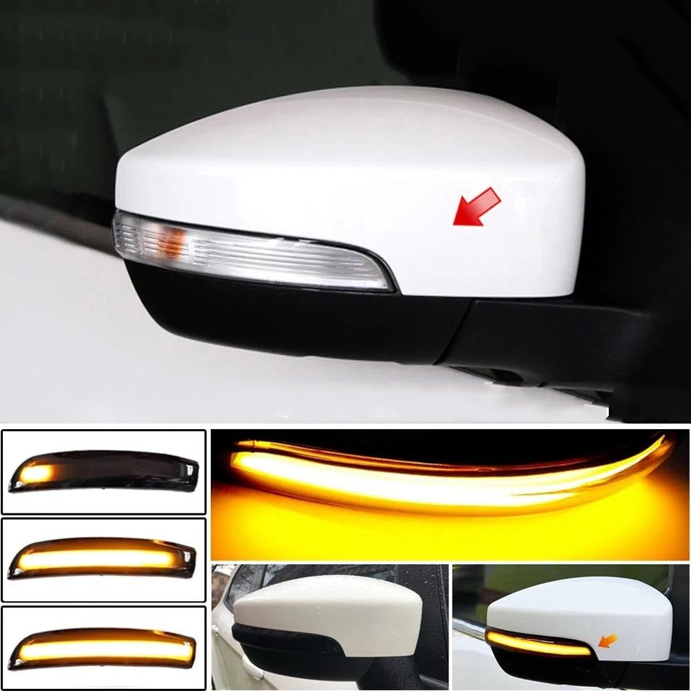 Intermitente Lateral Luz LED 12 V Intermitentes Espejo Lateral Coche Color Ámbar Para Kuga Para Escape Para Ecosport C-max Para Focus 3 Mk3 Se/st/rs 1806305 1806306 Intermitente Retrovisor
