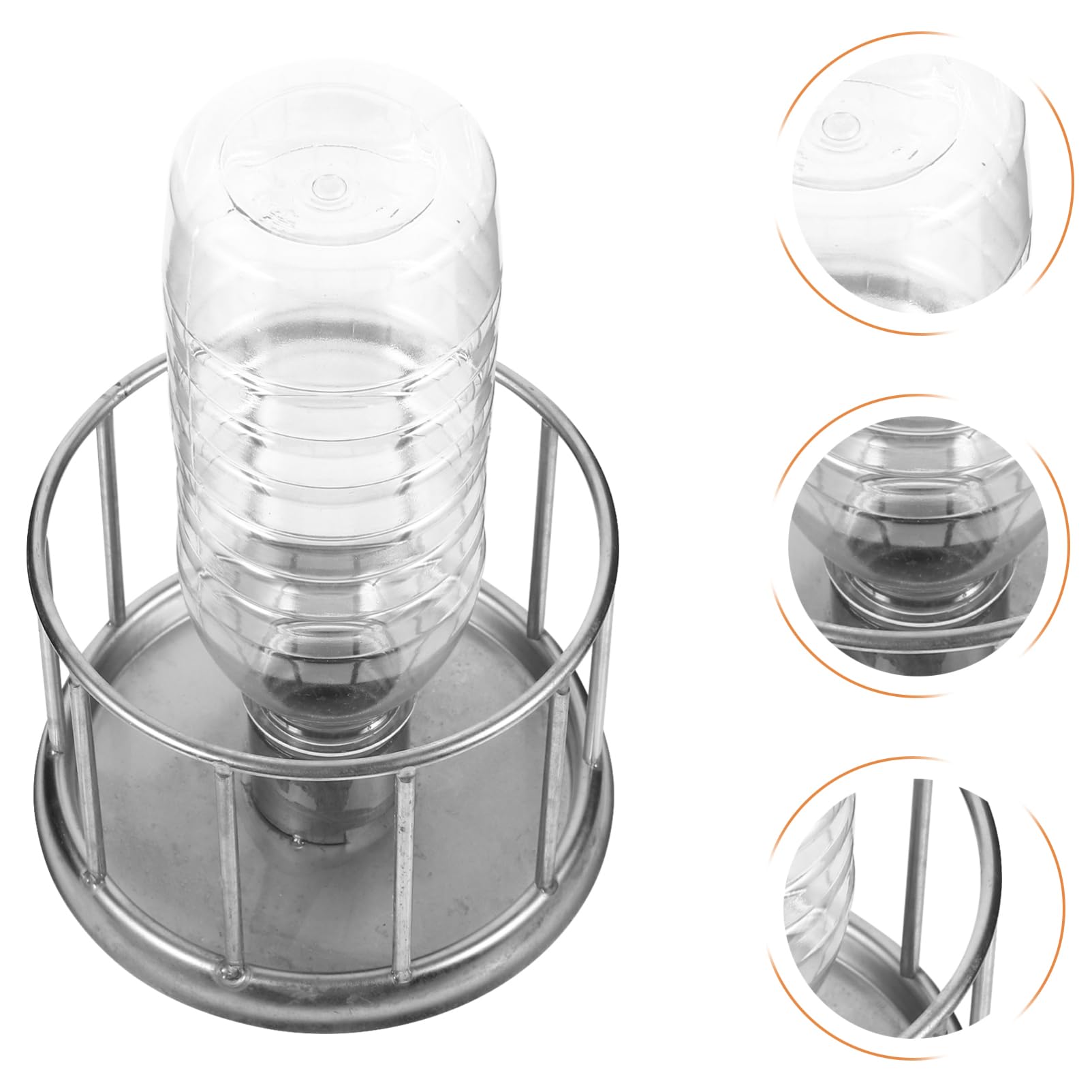 Yardwe 5 Uds Alimentador De Agua para Cuenco De Comida para Reptiles Comedero De Metal para Reptiles Cuenco para Beber Agua para Mascotas Alimentador De Cuenco De