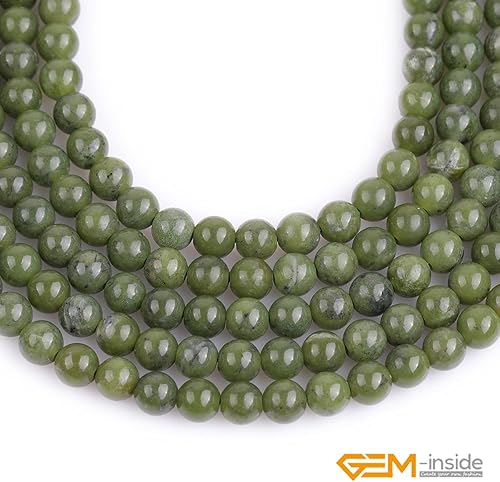 Miniatura 516 de GEM-Inside - Cuentas sueltas de piedra de lava negra natural de 0.315 in para hacer joyas, 15 pulgadas Cordierita de grado A