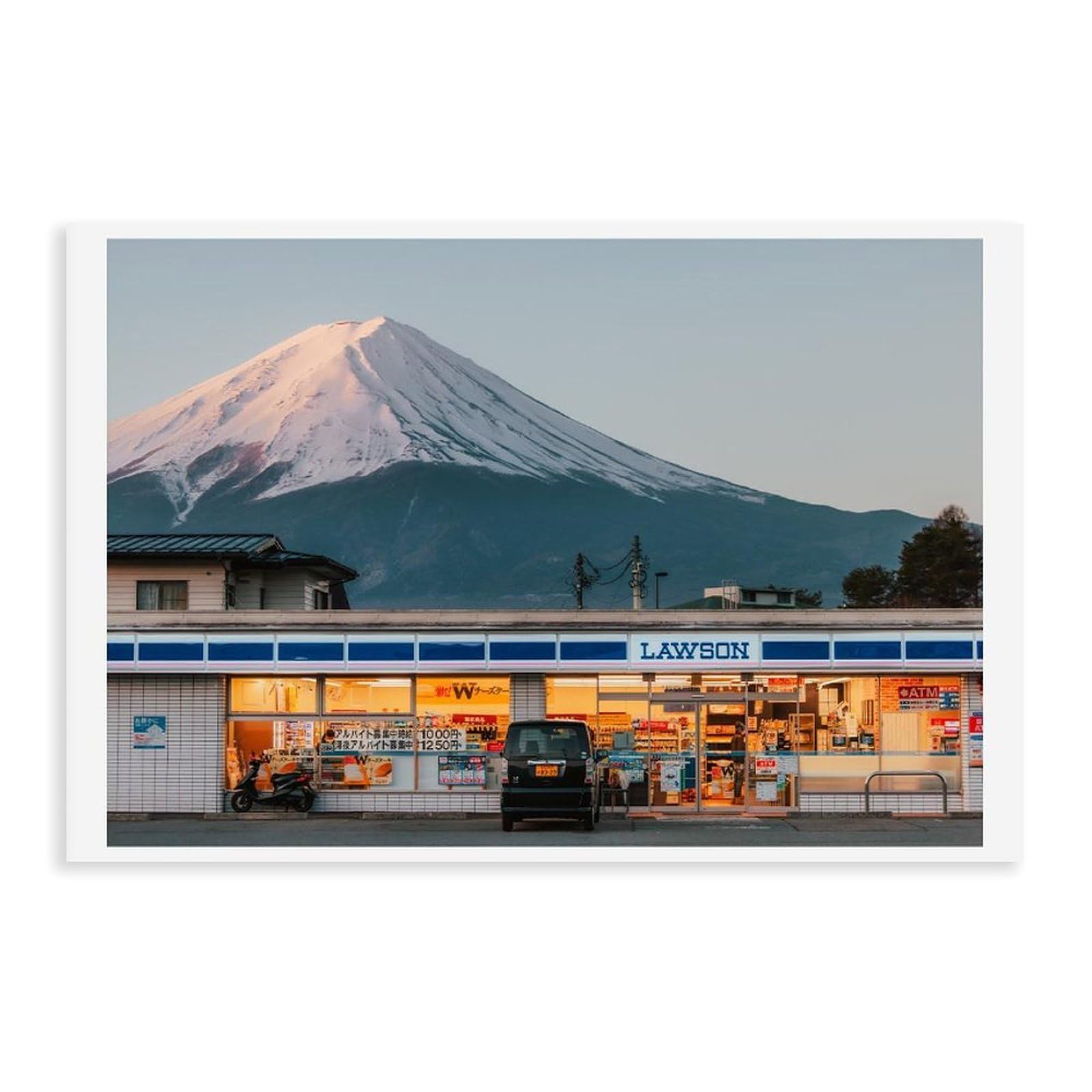 HEYANM Mt Fuji Lawson Sunrise Print Canvas Poster Bedroom Office Room Decor Gift Unframe 24x36inch