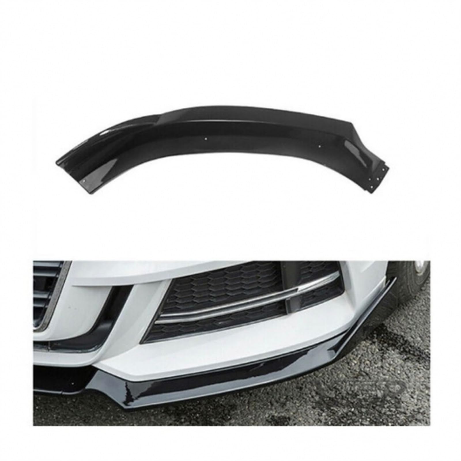 3 szt. Przedni zderzak samochodowy Lip błyszczący Splitter dyfuzor Body Kit Spoiler zderzaki, dla, A3 2017 2018 2019 czarny