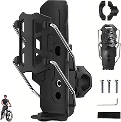 Suporte de garrafa de ciclismo adaptável, giratório de 360 graus, suporte de garrafa de água de bicicleta ajustável para garrafas de 5 a 7,6 cm de diâmetro, gaiola de bebida para bicicleta, scooter
