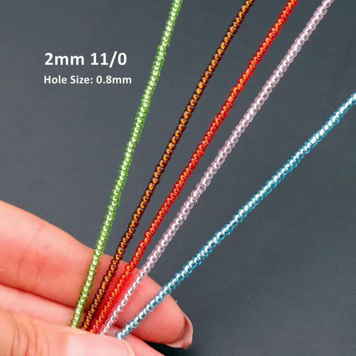Perlas de arroz de vidrio rellenas de plata de 1,5 mm, 2 mm, 3,0 mm y 4,0 mm, hechas a mano para joyería y ropa, venta al por mayor - 25 Big Red - 4,0 mm 450 g