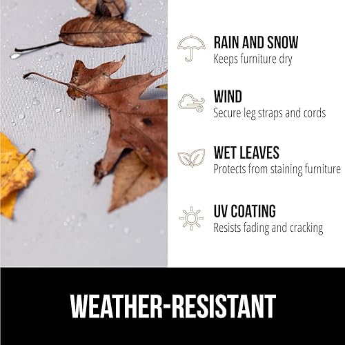 Miniatura 3 de GORILLA GRIP Funda impermeable grande para sofá de patio al aire libre, 90 pulgadas, juego de fundas ajustables para muebles para invierno, mantiene