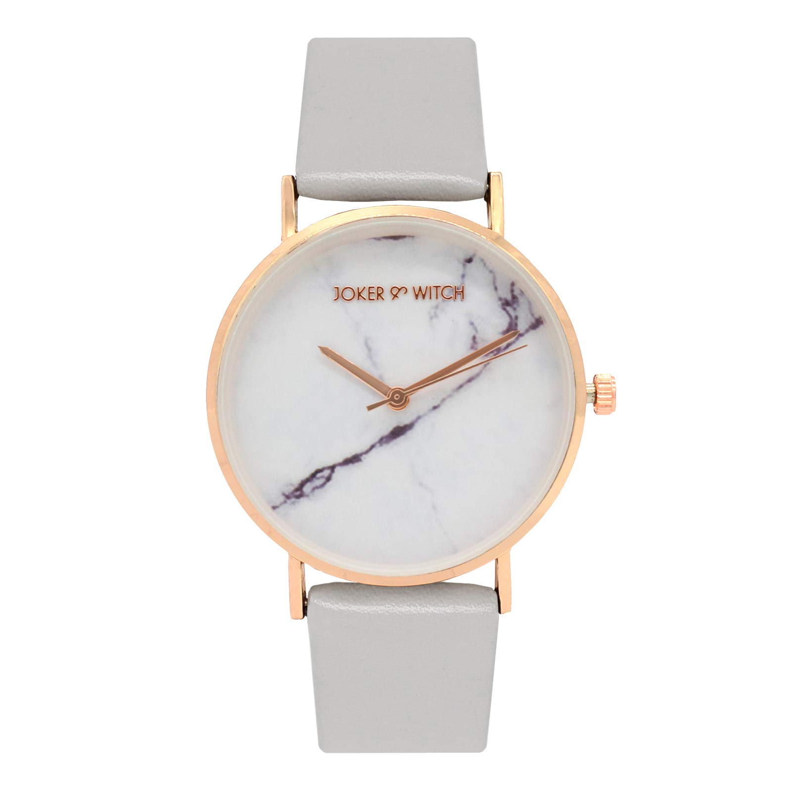 Joker & Witch Hannah White Dial Grey PU Analogue Leather Watch for Women (B086GRSCXC) Amazon Price History, Amazon Price Tracker