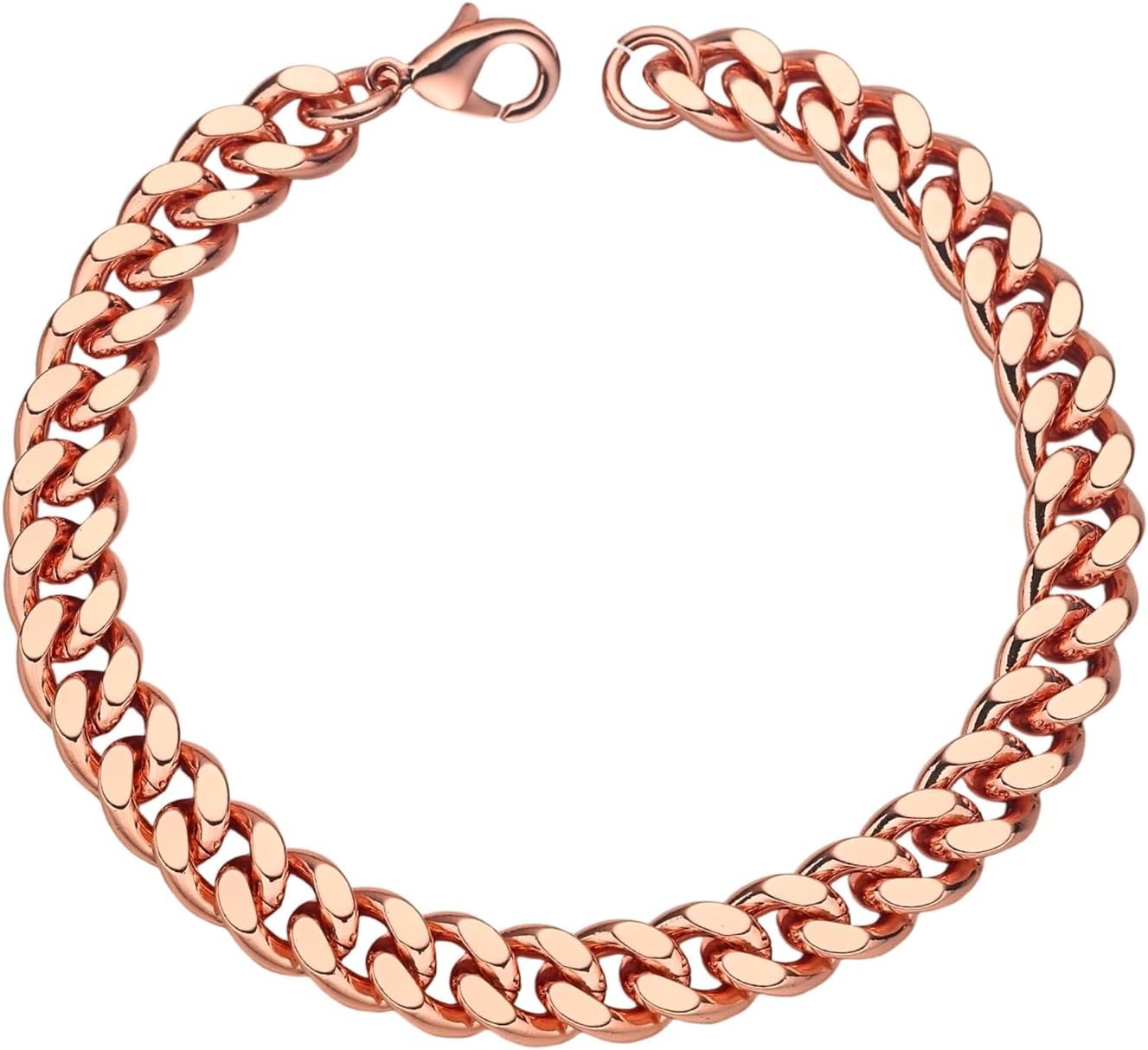 Heavenly Metals Copper Bracelet for Men & Women – 99.9% Pure Copper Cuban Link Chain – 5mm, 7mm, 9mm, 12mm Width – 6.5" to 9" Length – Gift Box Included – USA Brand